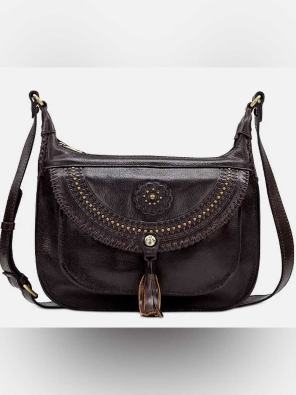 NWT PATRICIA NASH CAMILA 2 ZIP CROSSBODY BAG